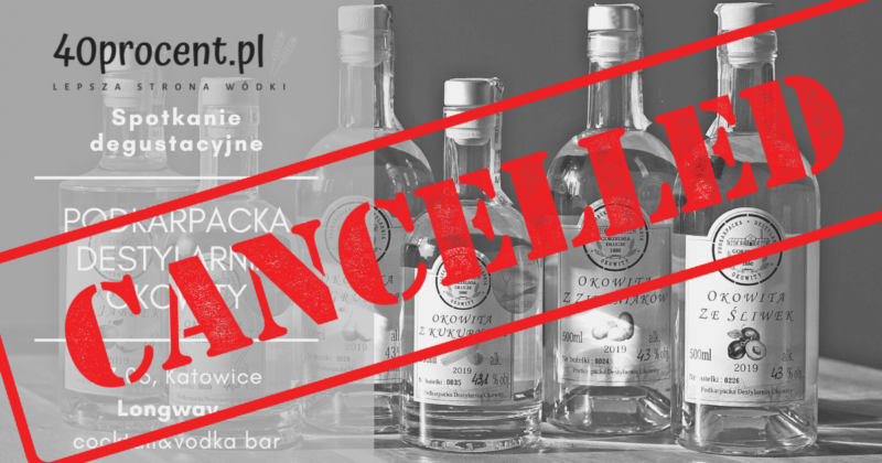 Spotkanie z Podkarpacką Destylarnią Okowity odwołane