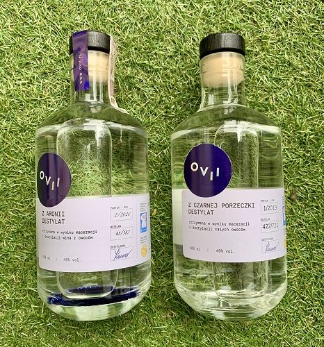 Destylaty OVII, z aronii i czarnej porzeczki